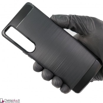 Carbon guminis dėklas - juodas (Sony Xperia 1 IV)